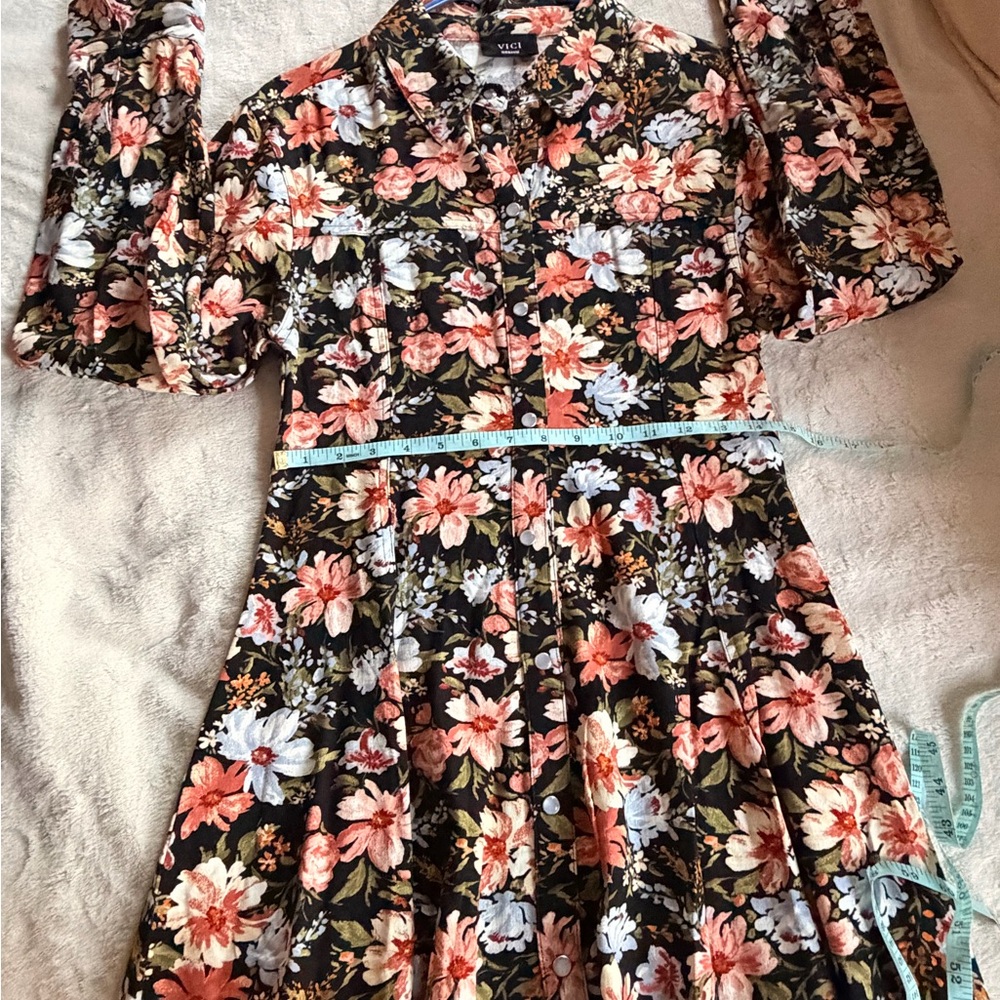 Vici Black Floral Dress